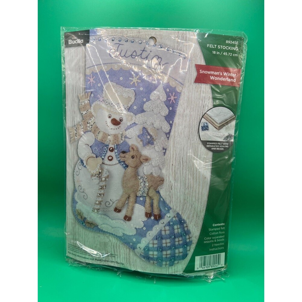 Bucilla Snowman's Winter Wonderland Stocking Kit-89245E
